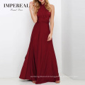 Maxi Burgundy Latest Designs Long Convertible Bridesmaid Dress